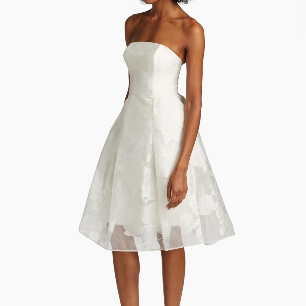 Amsale Ivory Strapless Dress